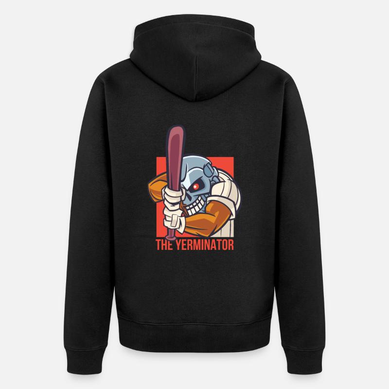 Baseball - Le Yerminator - Veste à capuche bio Premium Unisexe - noir