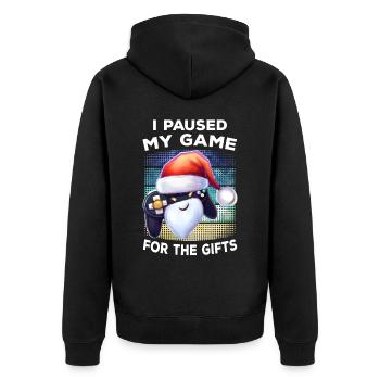Chapeau de Noël Retro Gamer Gamer Cadeau Gaming - Veste à capuche bio Premium Unisexe - noir - Dos - Nico (187cm)