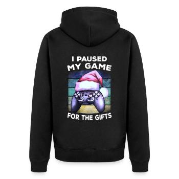 Gamer Jeu de chapeaux de Noël Gamer Gift Gaming - Veste à capuche bio Premium Unisexe - noir - Dos - Nico (187cm)