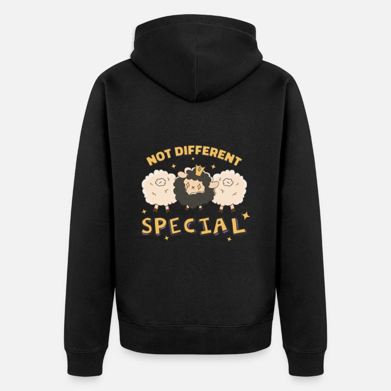 Spruch - not different Special! - Unisex Premium Bio Zip Hoodie - Schwarz