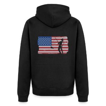 Pêche à la ligne Pêche - Veste à capuche bio Premium Unisexe - noir - Dos - Nico (187cm)