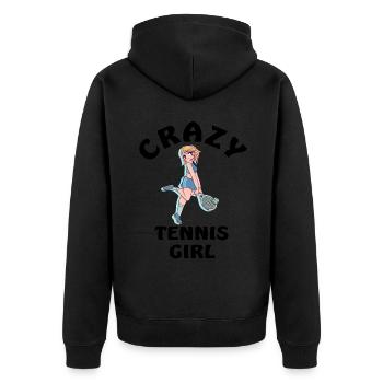 Crazy Tennis Girl - Veste à capuche bio Premium Unisexe - noir - Dos - Nico (187cm)