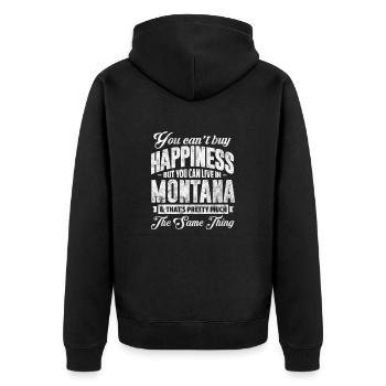 Montana Amérique États-Unis Helena Mountains Cadeau - Veste à capuche bio Premium Unisexe - noir - Dos - Nico (187cm)