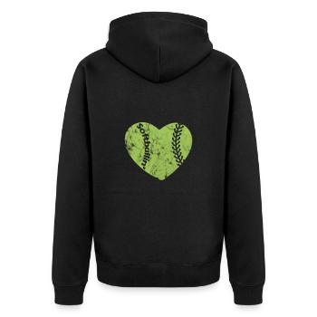 Softball - Veste à capuche bio Premium Unisexe - noir - Dos - Nico (187cm)