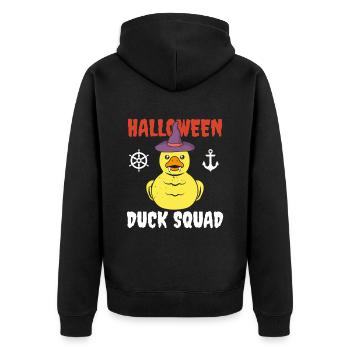 Halloween Rubber Duck Squad Hunting Hunter Cruise Sc - Veste à capuche bio Premium Unisexe - noir - Dos - Nico (187cm)