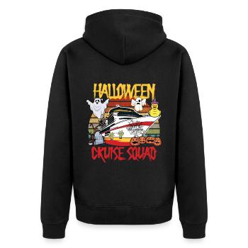Halloween Cruise Squad Rubber Duck Hunting Ship Bootf - Unisex Premium Organic Zip Hoodie - black - Back - Nico (187cm)