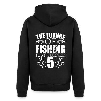 Pêche à la ligne Pêche - Veste à capuche bio Premium Unisexe - noir - Dos - Nico (187cm)