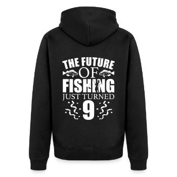 Pêche à la ligne Pêche - Veste à capuche bio Premium Unisexe - noir - Dos - Nico (187cm)