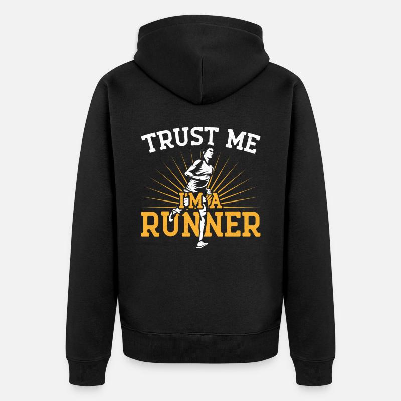 Running Runner Semi-Marathon - Veste à capuche bio Premium Unisexe - noir