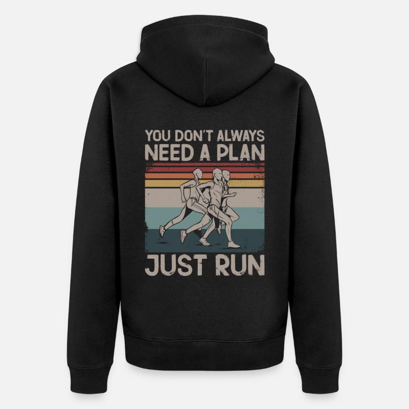 Running Runner Semi-Marathon - Veste à capuche bio Premium Unisexe - noir