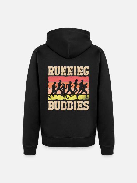 Running Runner Half Marathon - Unisex Premium Organic Zip Hoodie - black