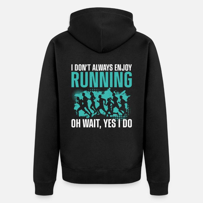 Running Runner Semi-Marathon - Veste à capuche bio Premium Unisexe - noir