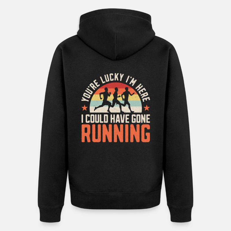 Running Runner Semi-Marathon - Veste à capuche bio Premium Unisexe - noir