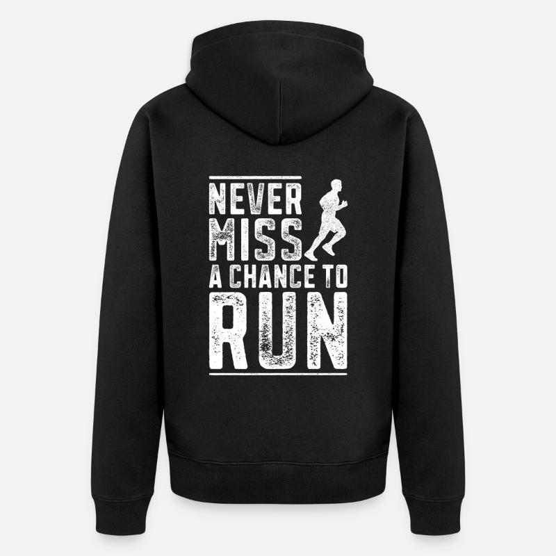Running Runner Semi-Marathon - Veste à capuche bio Premium Unisexe - noir