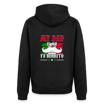 5 mai Fiesta Burrito Père mexicain Cinco de - Veste à capuche bio Premium Unisexe - noir - Dos - Nico (187cm)