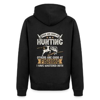 et chasse à l’arc chasse aux bois de pêche - Veste à capuche bio Premium Unisexe - noir - Dos - Nico (187cm)