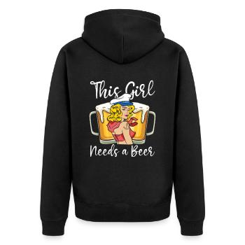 Voile Sailor Sailboat Bière - Veste à capuche bio Premium Unisexe - noir - Dos - Nico (187cm)