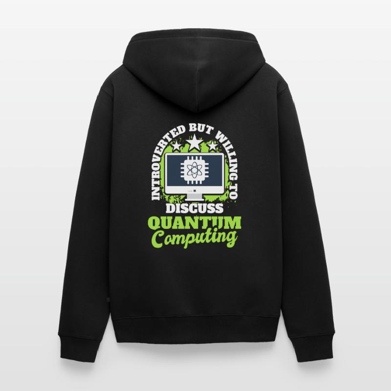 Quantencomputer Quantenmechanik Unisex Premium Bio Zip Hoodie