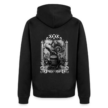 Magic Witch Trank Hexerei okkulte gotische Hexe - Unisex Premium Bio Zip Hoodie - Schwarz - Hinten - Nico (187cm)