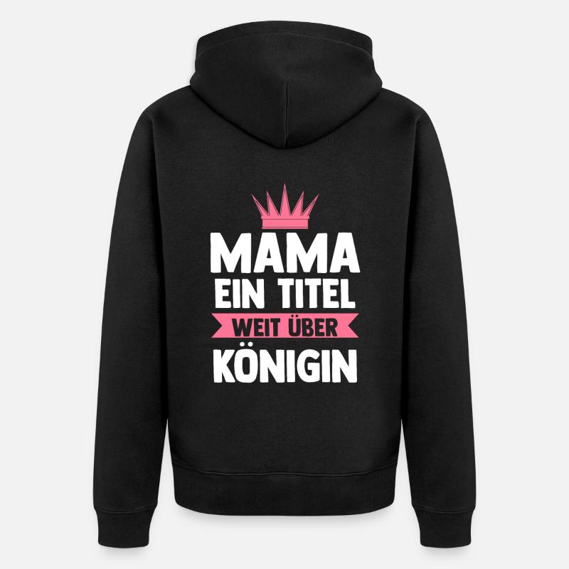 Mutter Mama - Unisex Premium Bio Zip Hoodie - Schwarz
