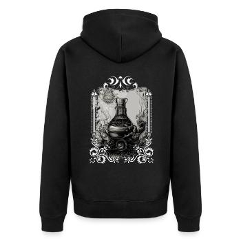 Magic Witch Trank Hexerei okkulte gotische Hexe - Unisex Premium Bio Zip Hoodie - Schwarz - Hinten - Nico (187cm)