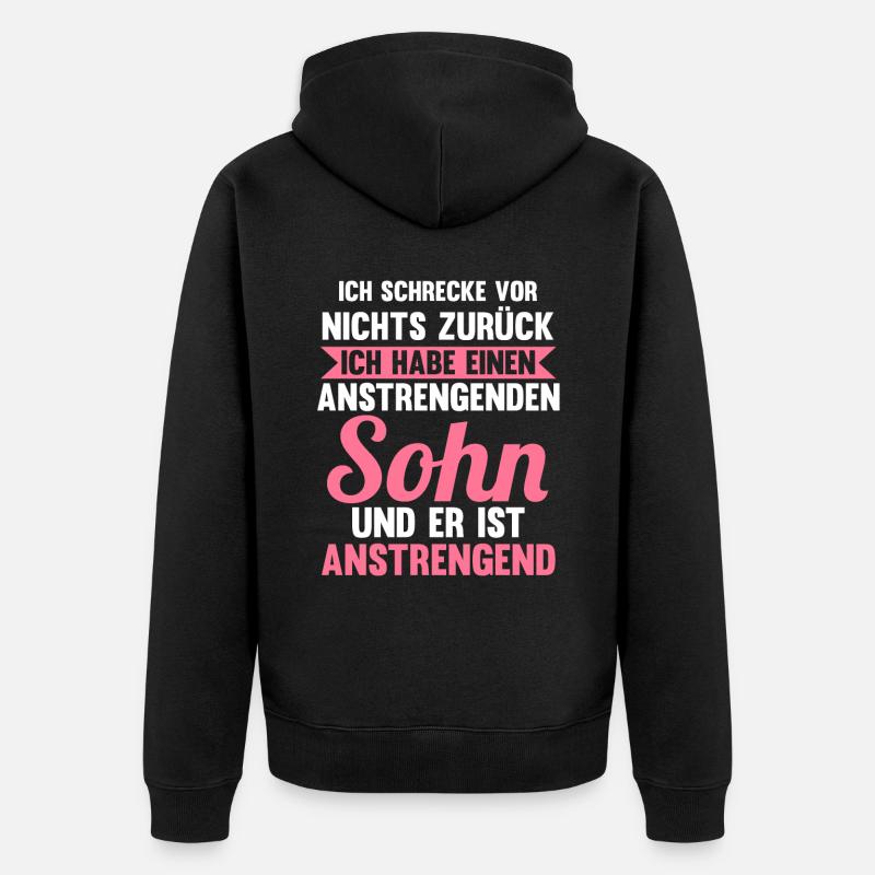 Mutter Mama - Unisex Premium Bio Zip Hoodie - Schwarz