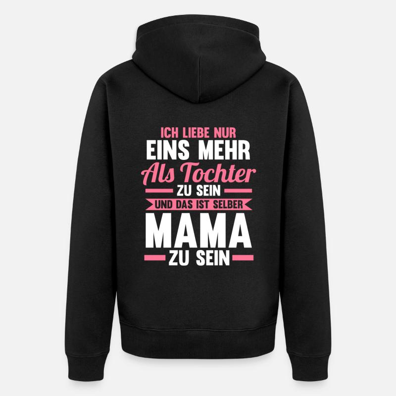 Mutter Mama - Unisex Premium Bio Zip Hoodie - Schwarz