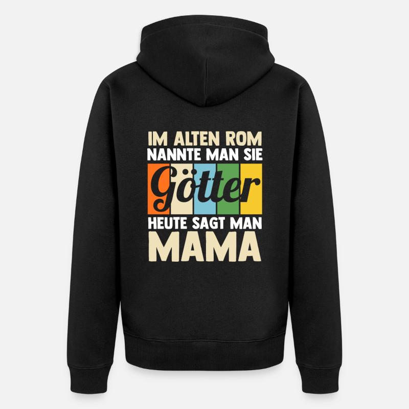 Mutter Mama - Unisex Premium Bio Zip Hoodie - Schwarz