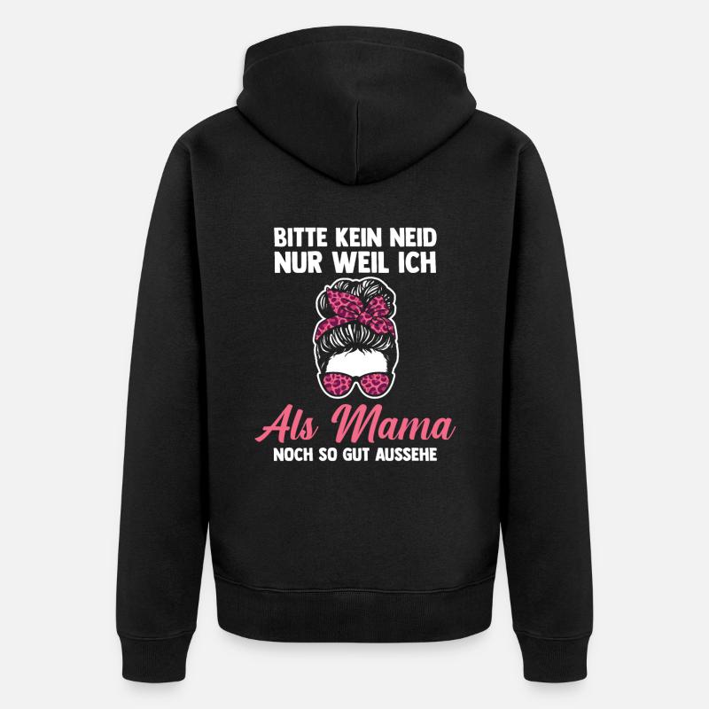 Mutter Mama - Unisex Premium Bio Zip Hoodie - Schwarz