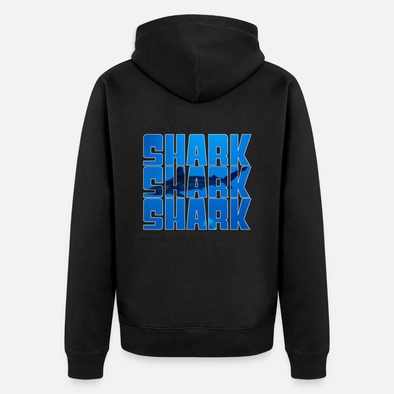 Requin - Veste à capuche bio Premium Unisexe - noir