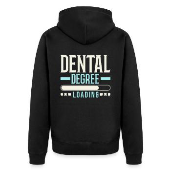 Future Dentist Dentistry Dental Surgeon Hygienist - Unisex Premium Organic Zip Hoodie - black - Back - Nico (187cm)