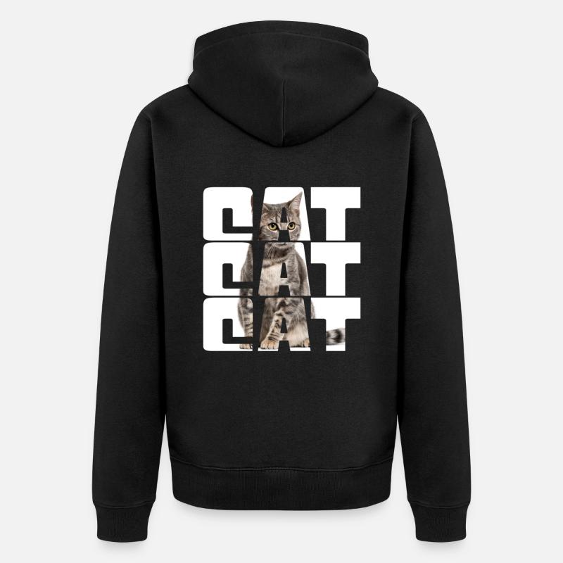 Chat - Veste à capuche bio Premium Unisexe - noir