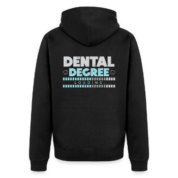 Future Dentist Dentistry Dental Surgeon Hygienist - Unisex Premium Organic Zip Hoodie - black - Back - Nico (187cm)