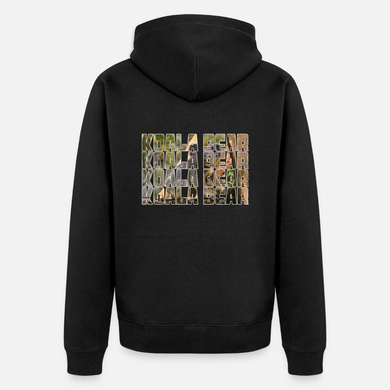 Koala Ours - Veste à capuche bio Premium Unisexe - noir