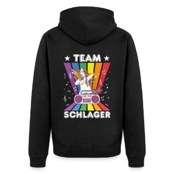 Fête de musique folklorique Festival du village Ouftit Schlager allemand - Veste à capuche bio Premium Unisexe - noir - Dos - Nico (187cm)