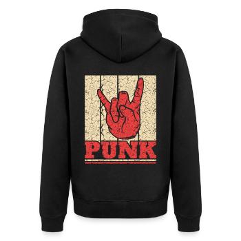 Punk Rock Pogo Anarchie Punks Punk Rocker Punk - Veste à capuche bio Premium Unisexe - noir - Dos - Nico (187cm)