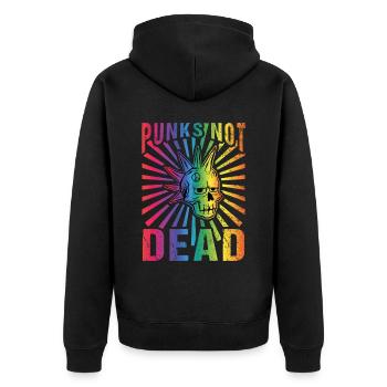 Punk Rock Pogo Anarchie Punks Punk Rocker Punk - Veste à capuche bio Premium Unisexe - noir - Dos - Nico (187cm)