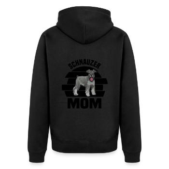 Schnauzer chien | Cadeaux de chiot de race de chien - Veste à capuche bio Premium Unisexe - noir - Dos - Nico (187cm)