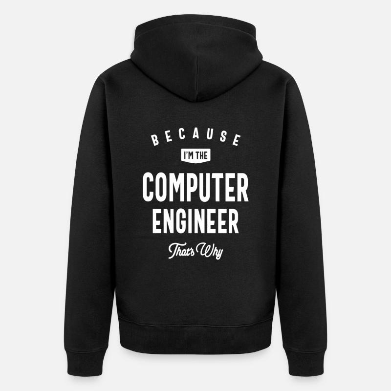 Computeringenieur Berufsbezeichnung Beruf - Unisex Premium Bio Zip Hoodie - Schwarz