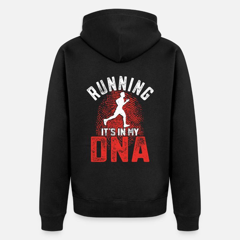 Running Runner Semi-Marathon - Veste à capuche bio Premium Unisexe - noir