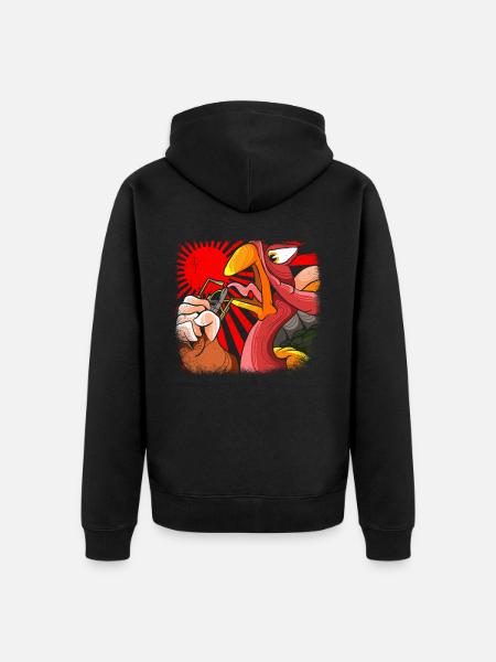Gobblezilla Turkey Thanksgiving - Unisex Premium Organic Zip Hoodie - black