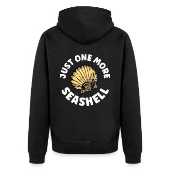 Only one mussel Mussel collectors - Unisex Premium Organic Zip Hoodie - black - Back - Nico (187cm)