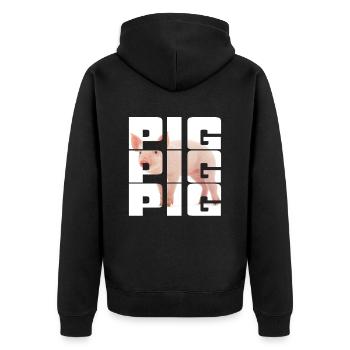 Cochon - Veste à capuche bio Premium Unisexe - noir - Dos - Nico (187cm)