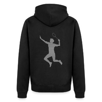 Badminton - Veste à capuche bio Premium Unisexe - noir - Dos - Nico (187cm)