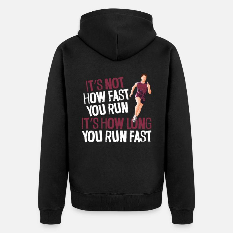 Running Runner Semi-Marathon - Veste à capuche bio Premium Unisexe - noir