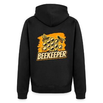 Beekeeping Beekeeping Beekeepers Honey Bee - Unisex Premium Organic Zip Hoodie - black - Back - Nico (187cm)