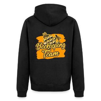Team Beekeeping Honey Beekeepers Beekeepers - Unisex Premium Organic Zip Hoodie - black - Back - Nico (187cm)