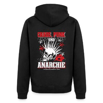Punk Rock Pogo Anarchie Punks Punk Rocker Punk - Veste à capuche bio Premium Unisexe - noir - Dos - Nico (187cm)