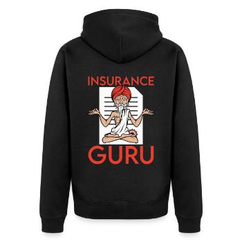Conseiller en placement, gourou des courtiers d’assurance - Veste à capuche bio Premium Unisexe - noir - Dos - Nico (187cm)