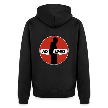 Alpine Mountains Snowboarding Alps Slope Snowboard - Unisex Premium Organic Zip Hoodie - black - Back - Nico (187cm)
